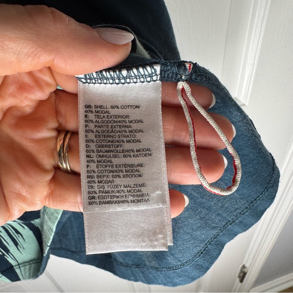 The North Face Women's Keani Dress Long Sleeve Navy Teal XS Extra small cotton - Picture 5 of 7